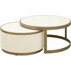 Richmond Interiors Salontafel Tivoli set van 2 Wit Outlet