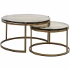 Richmond Interiors Salontafel Cleo goud (Set van 2) New