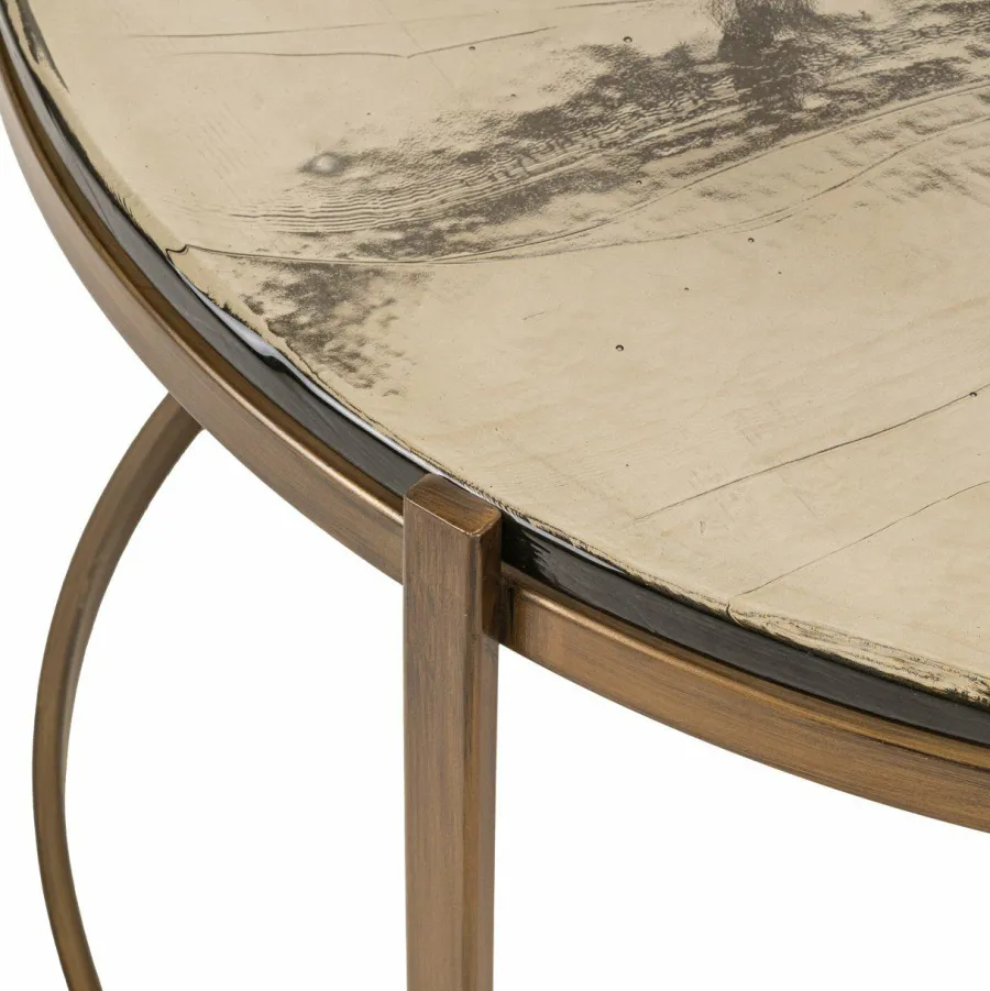 Richmond Interiors Salontafel Cleo goud (Set van 2) New