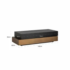 Richmond Interiors Salontafel Cambon blok (Dark coffee) Hot