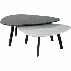 Richmond Interiors Salontafel Trocadero set van 2 (Black/white) Online