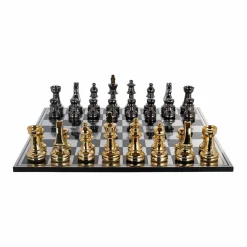 Richmond Interiors Schaakbord Saray Zwart goud Sale