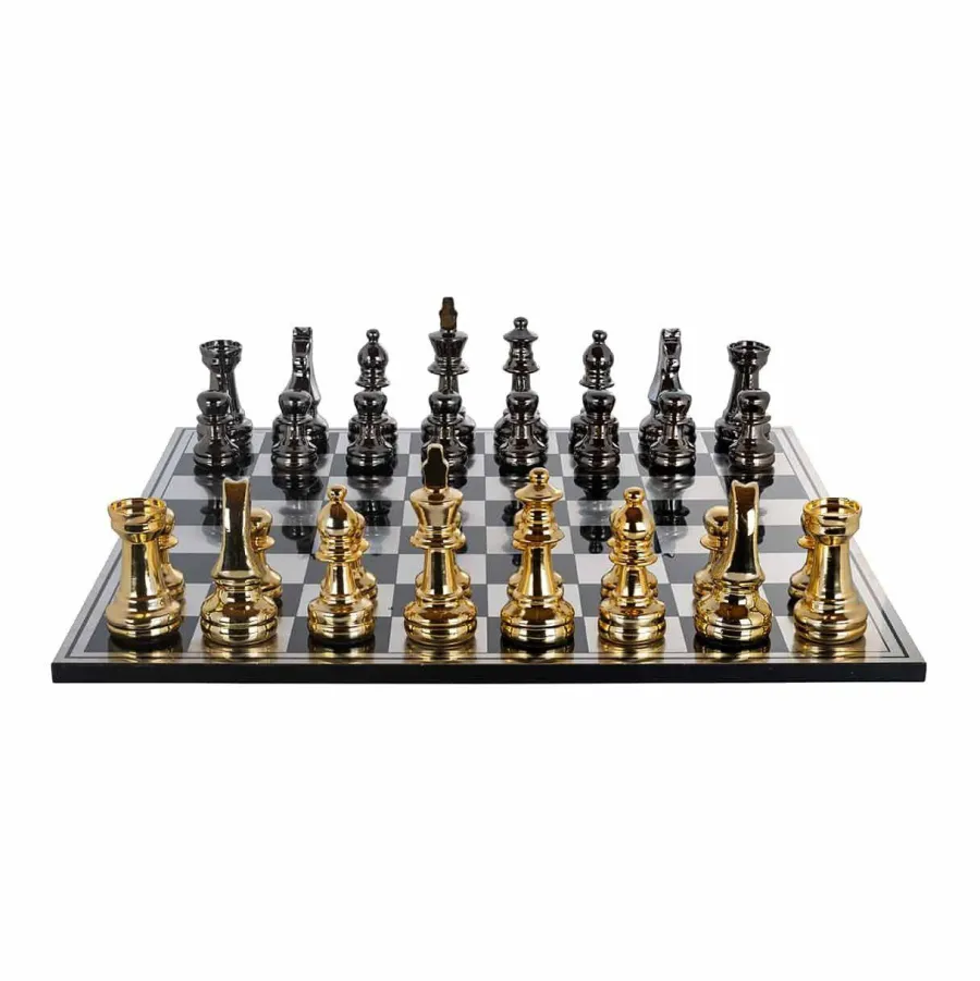 Richmond Interiors Schaakbord Saray Zwart goud Sale