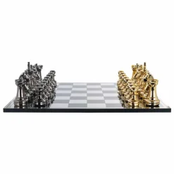 Richmond Interiors Schaakbord Saray Zwart goud Sale