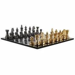 Richmond Interiors Schaakbord Saray Zwart goud Sale