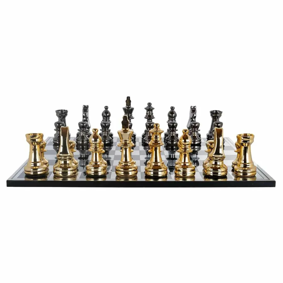 Richmond Interiors Schaakbord Saray Zwart goud Sale