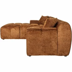 Richmond Interiors Sofa Cube 3-zits + lounge links Be Lovely 603 Cinnamon Hot