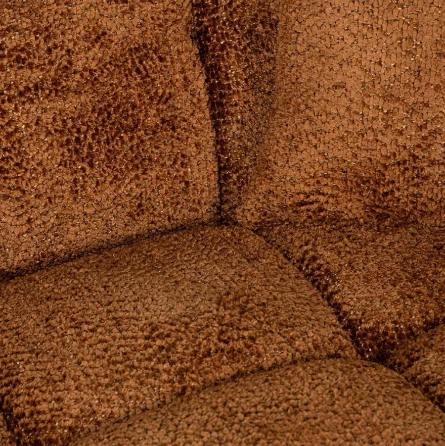 Richmond Interiors Sofa Cube 3-zits + lounge links Be Lovely 603 Cinnamon Hot