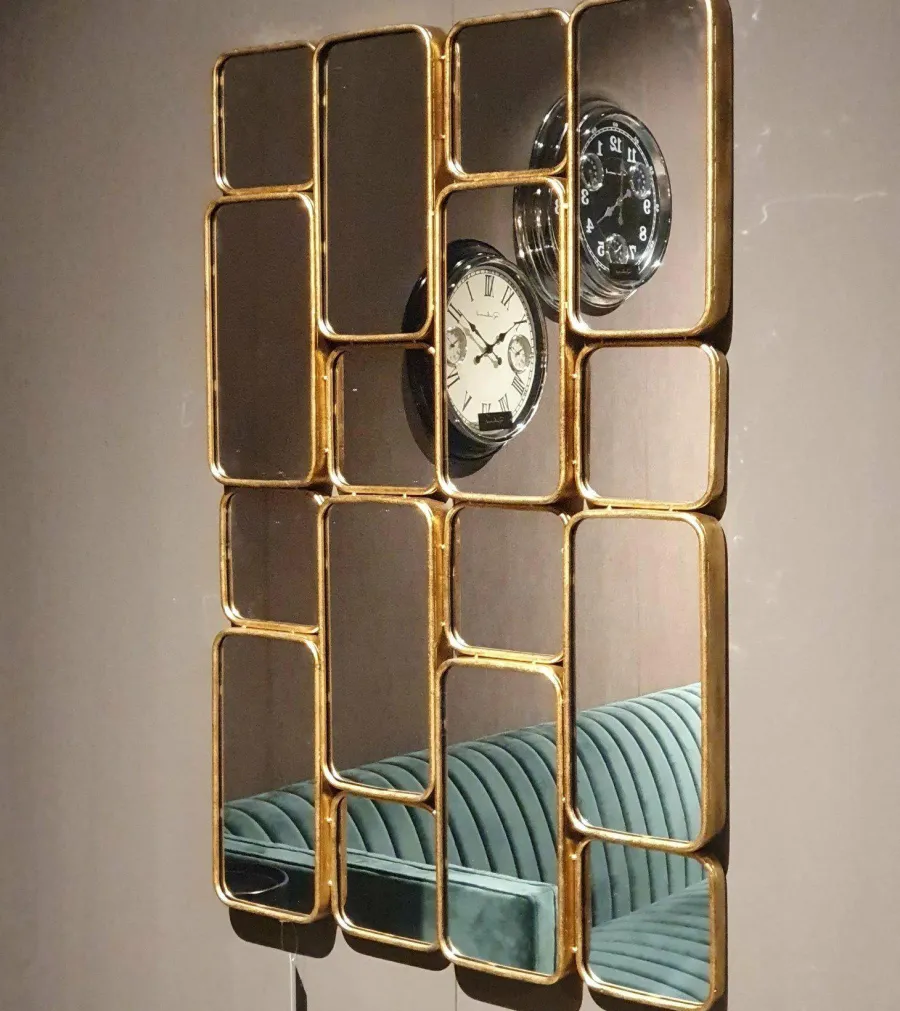 Richmond Interiors Spiegel Birche met 16 spiegels (Goud) Best