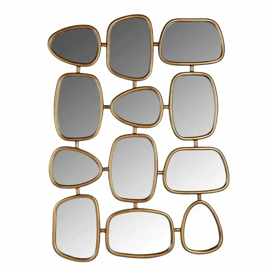 Richmond Interiors Spiegel Jeff met 12 spiegels (Gold)