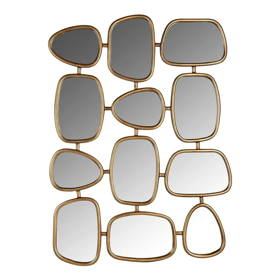 Richmond Interiors Spiegel Jeff met 12 spiegels (Gold)