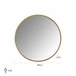 Richmond Interiors Spiegel Maesa goud 90Ø (Gold) Outlet