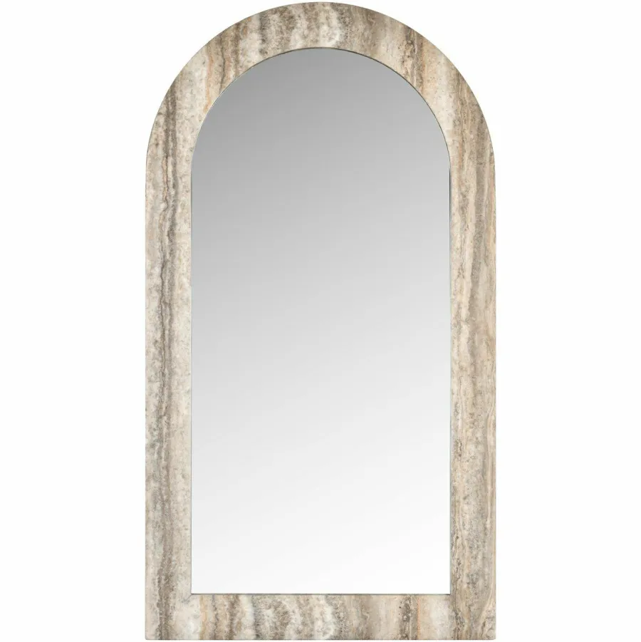 Richmond Interiors Spiegel Calvo grey faux travertine Hot