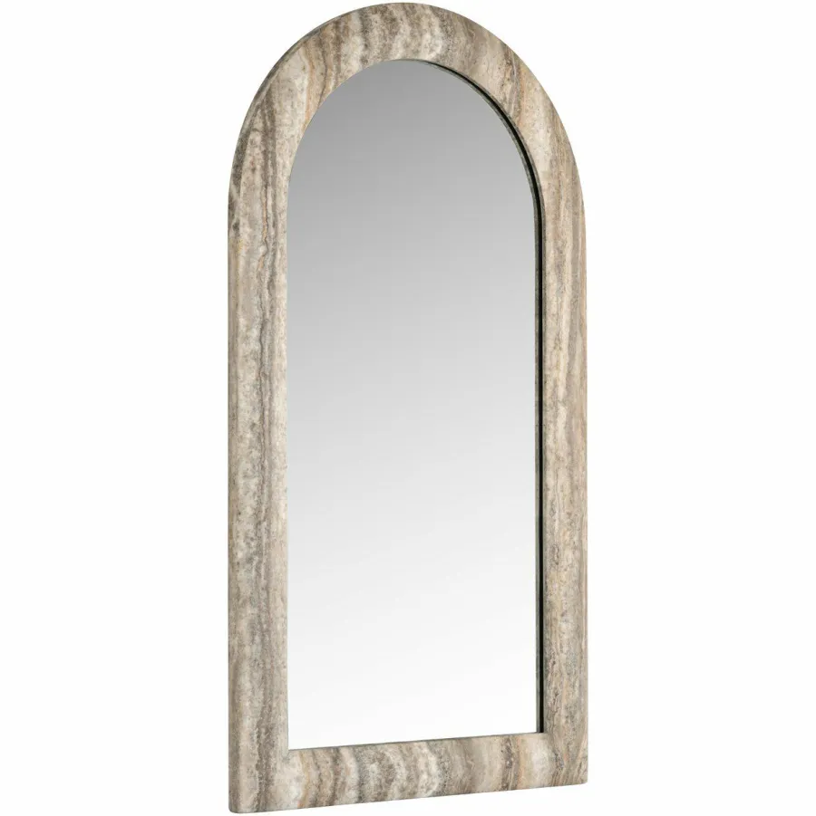Richmond Interiors Spiegel Calvo grey faux travertine Hot