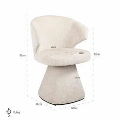 Richmond Interiors Stoel Gatsbi beige chenille New