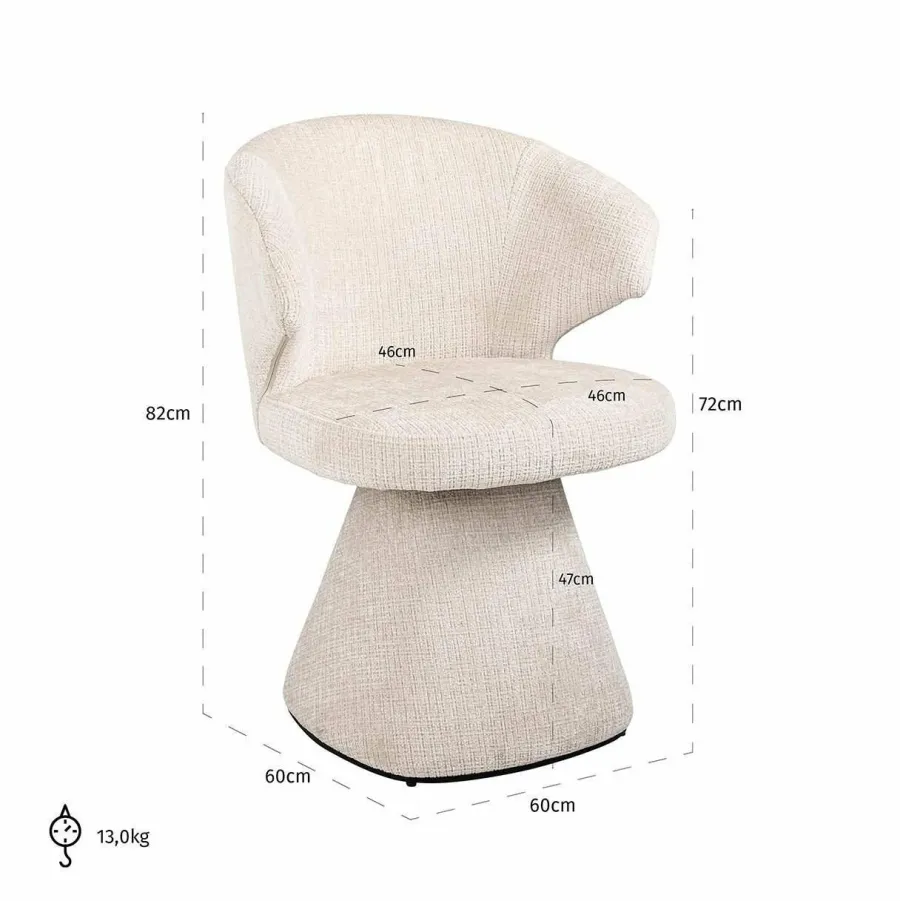 Richmond Interiors Stoel Gatsbi beige chenille New