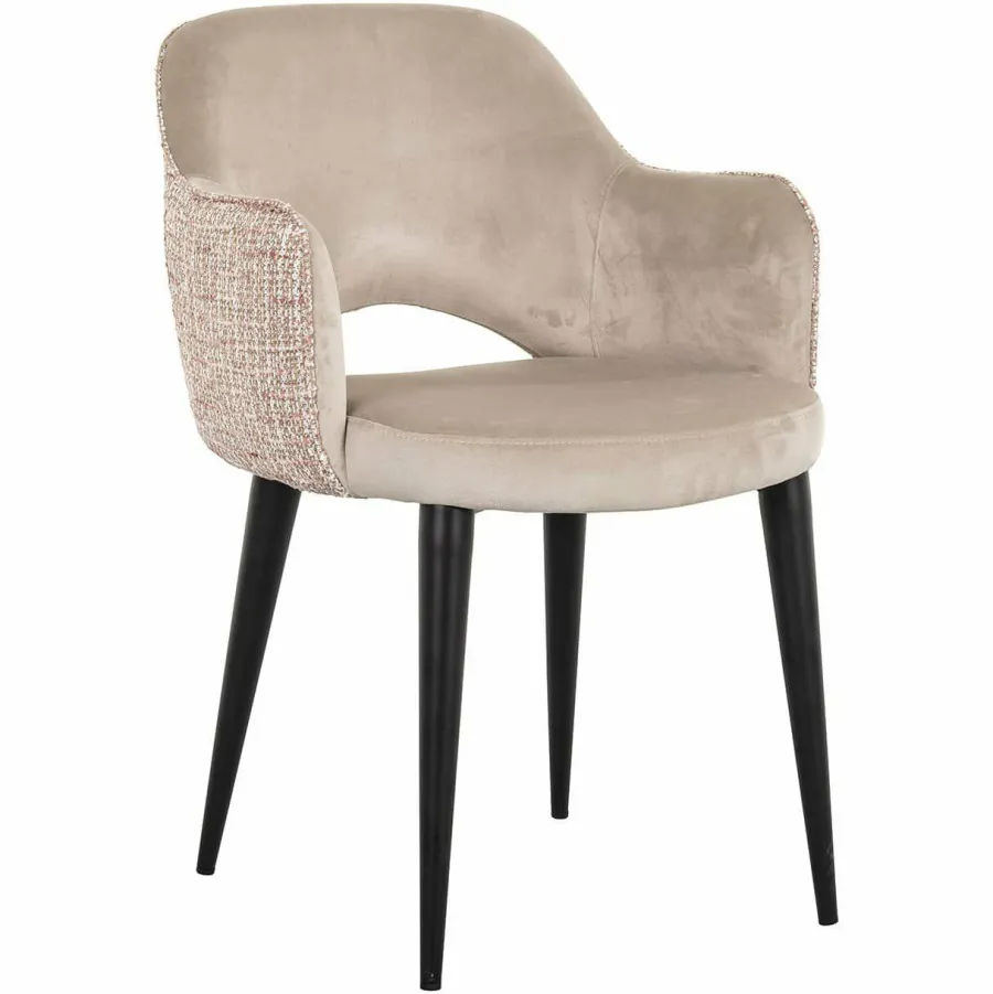 Richmond Interiors Stoel Giovanna Be trendy 1673 rose - Khaki velvet Sale