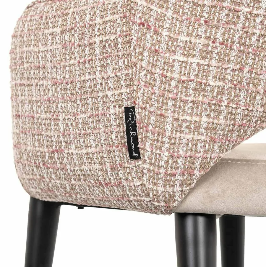 Richmond Interiors Stoel Giovanna Be trendy 1673 rose - Khaki velvet Sale