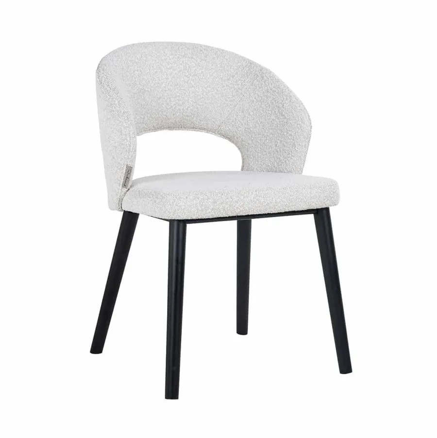 Richmond Interiors Stoel Savoy white bouclé - Showroommodel Best