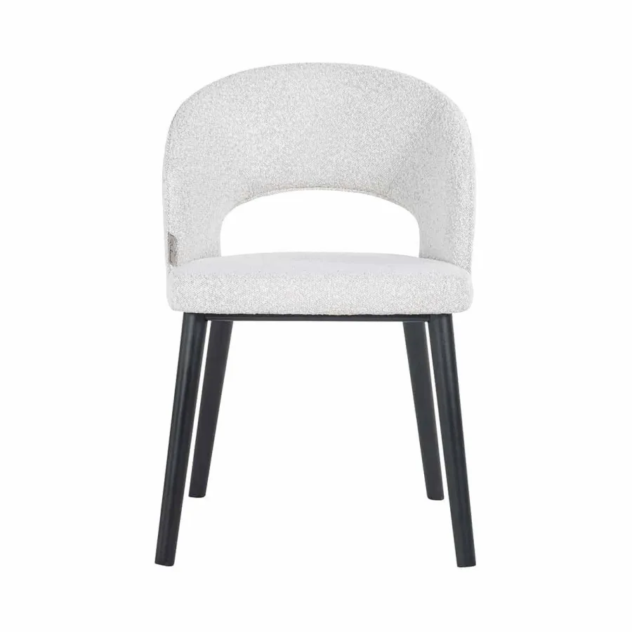 Richmond Interiors Stoel Savoy white bouclé - Showroommodel Best