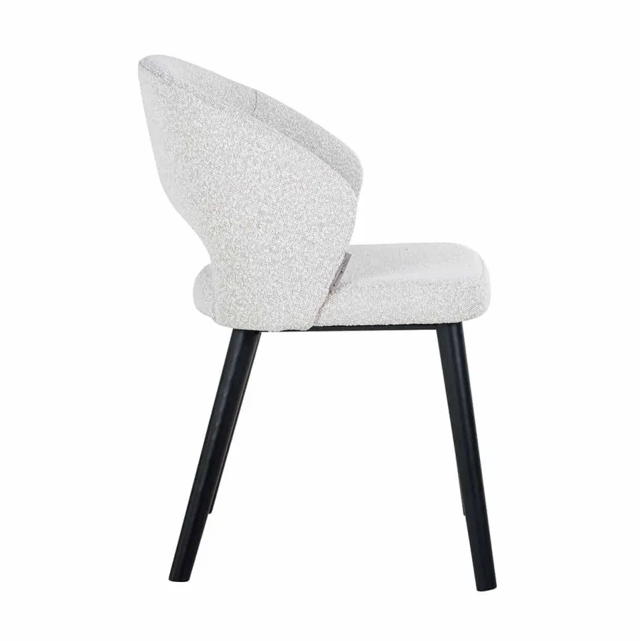 Richmond Interiors Stoel Savoy white bouclé - Showroommodel Best