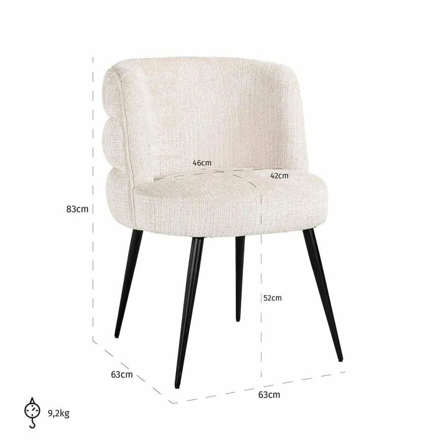Richmond Interiors Stoel Stella beige chenille Outlet