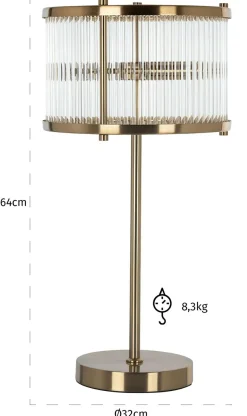 Richmond Interiors Tafellamp Loiza (Brushed Gold) Outlet