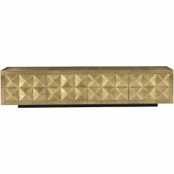 Richmond Interiors TV dressoir Collada 4-doors geborsteld goud Clearance