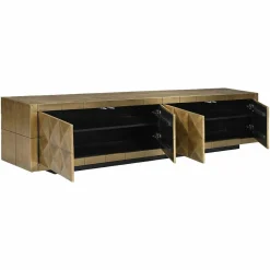 Richmond Interiors TV dressoir Collada 4-doors geborsteld goud Clearance