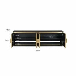 Richmond Interiors TV-dressoir Ironville 4-deuren (Gold) Sale