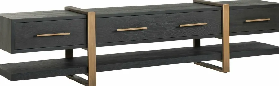 Richmond Interiors TV-dressoir Cambon 3-laden (Dark coffee) Sale