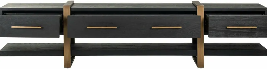 Richmond Interiors TV-dressoir Cambon 3-laden (Dark coffee) Sale