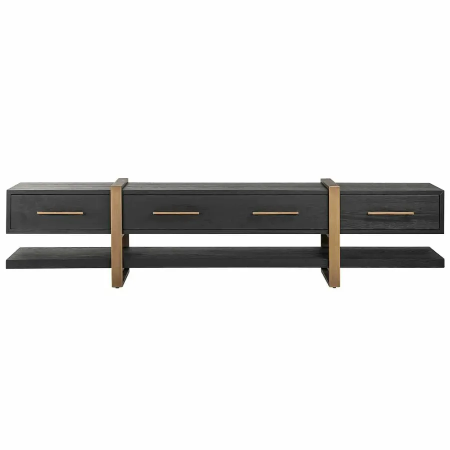 Richmond Interiors TV-dressoir Cambon 3-laden (Dark coffee) Sale