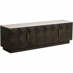 Richmond Interiors Tv-dressoir Claremont 4-deurs Bruin New