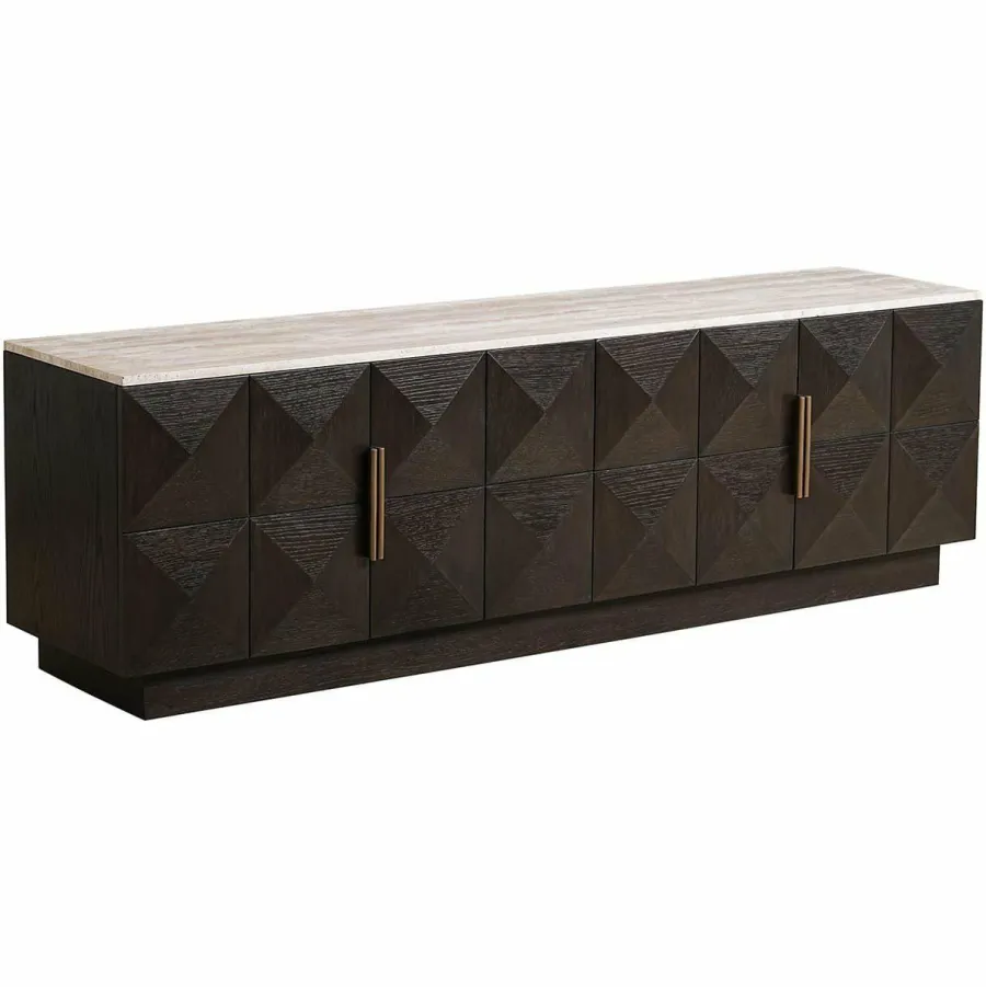 Richmond Interiors Tv-dressoir Claremont 4-deurs Bruin New