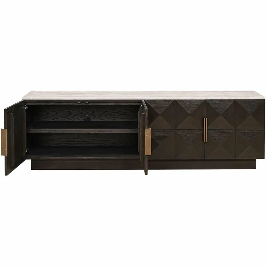 Richmond Interiors Tv-dressoir Claremont 4-deurs Bruin New