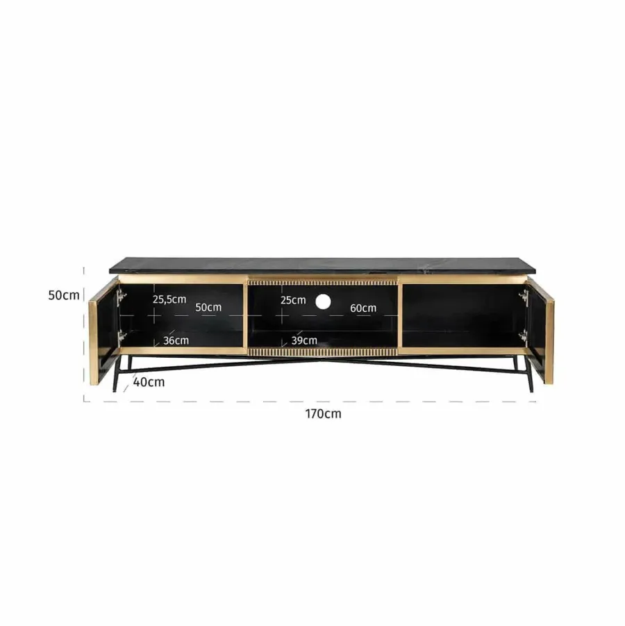 Richmond Interiors TV-Dressoir Ironville 2-deuren (Gold) Sale