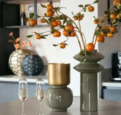 Richmond Interiors Vaas Lena geborsteld goud New