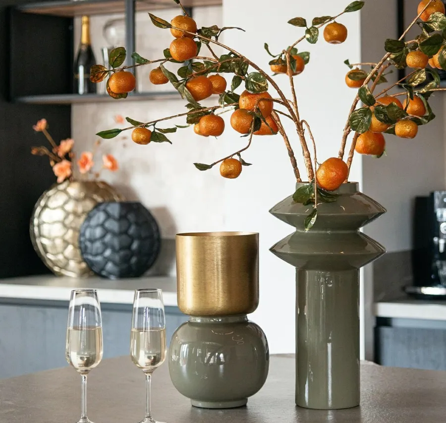 Richmond Interiors Vaas Ines zwart Outlet