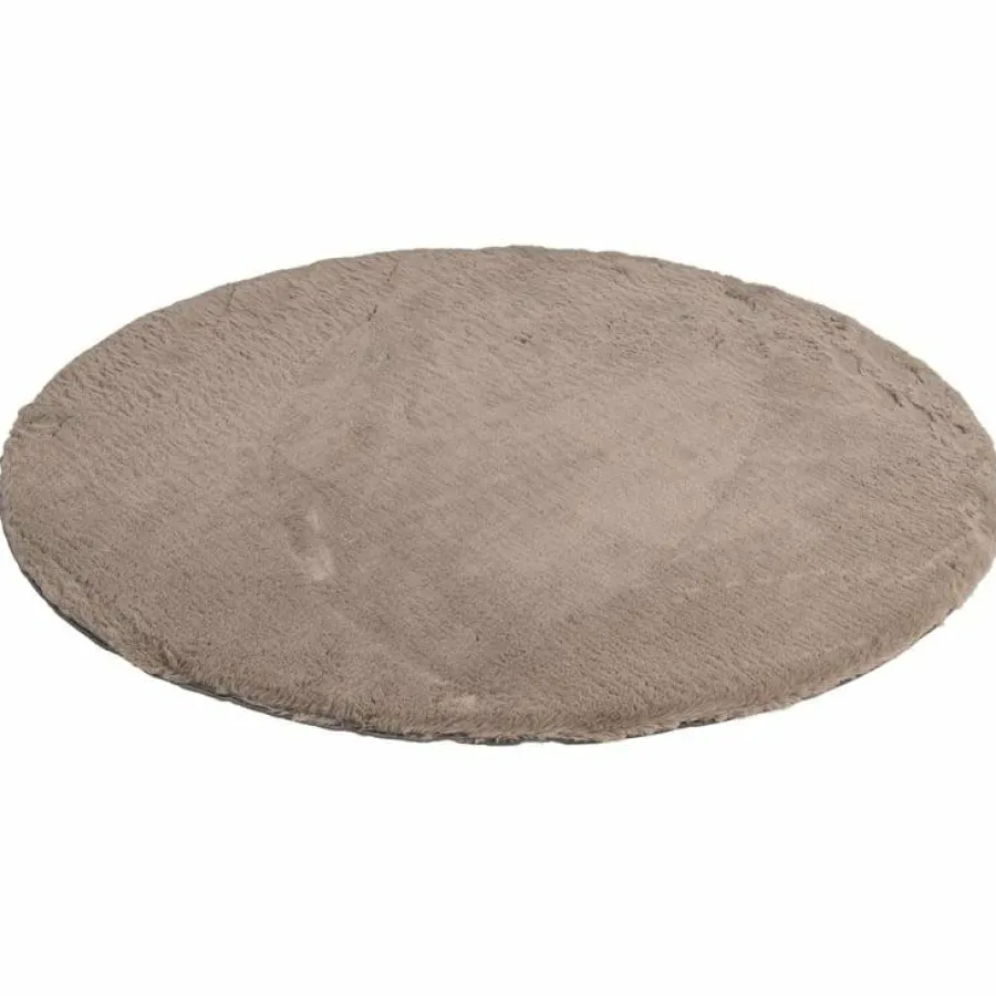 Richmond Interiors Vloerkleed Saifo furry 160Ø Zand New