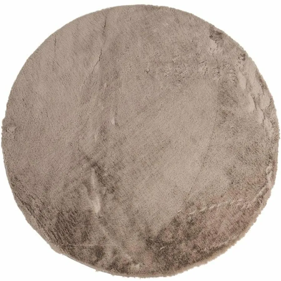 Richmond Interiors Vloerkleed Saifo furry 160Ø Zand New