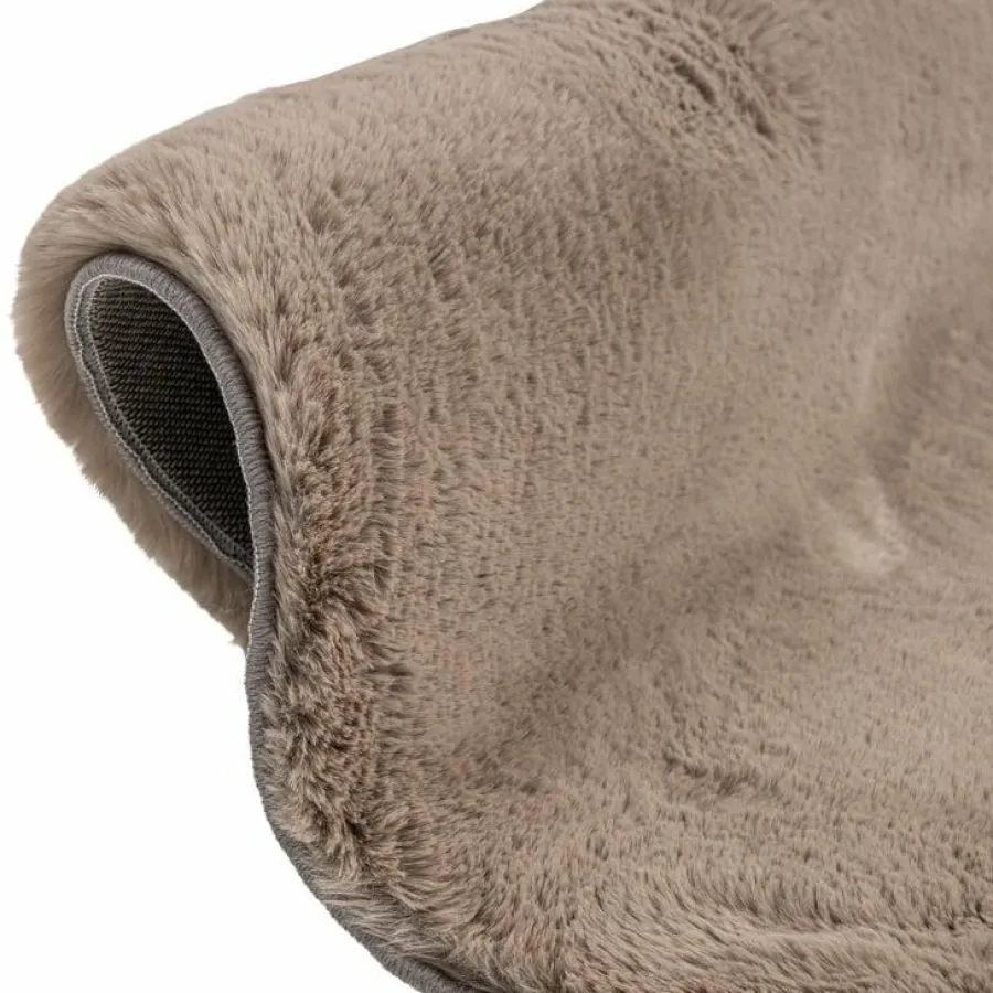 Richmond Interiors Vloerkleed Saifo furry 160Ø Zand New