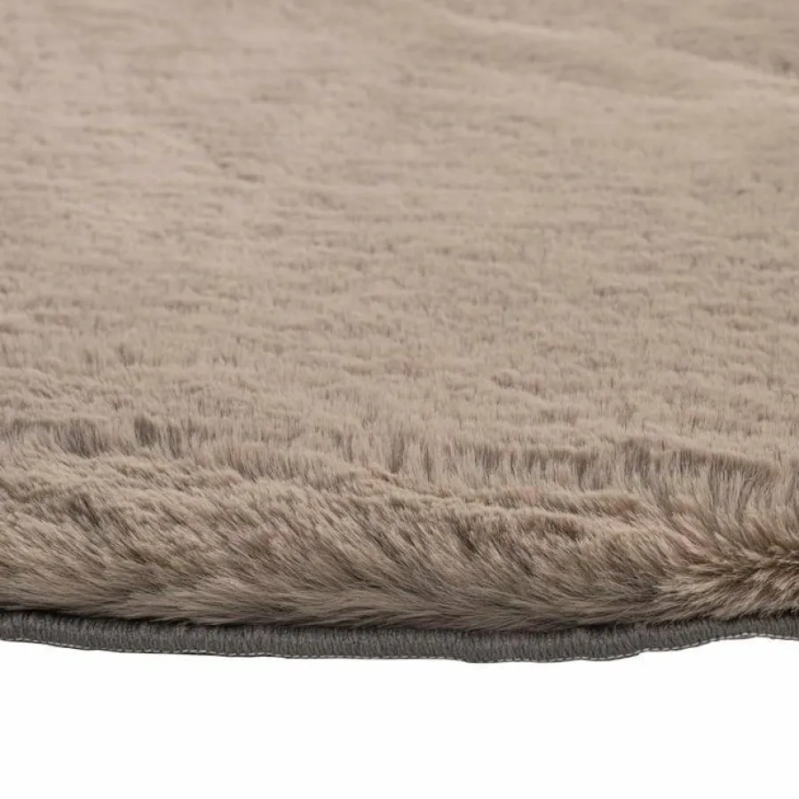 Richmond Interiors Vloerkleed Saifo furry 160Ø Zand New