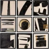 Richmond Interiors Wall art Gabri set van 9 Zwart / Wit Hot
