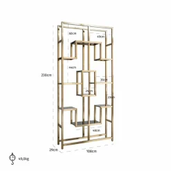 Richmond Interiors Wandkast Magnus brushed Goud Brushed Sale