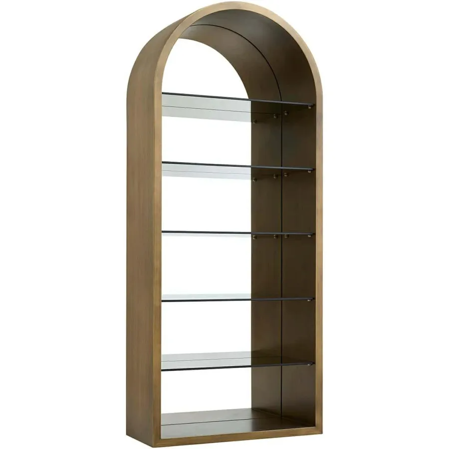Richmond Interiors Wandkast Bowic geborsteld Goud Discount