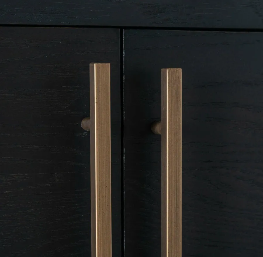 Richmond Interiors Wandkast Cambon 4-deuren 4-planken (Dark coffee) Clearance