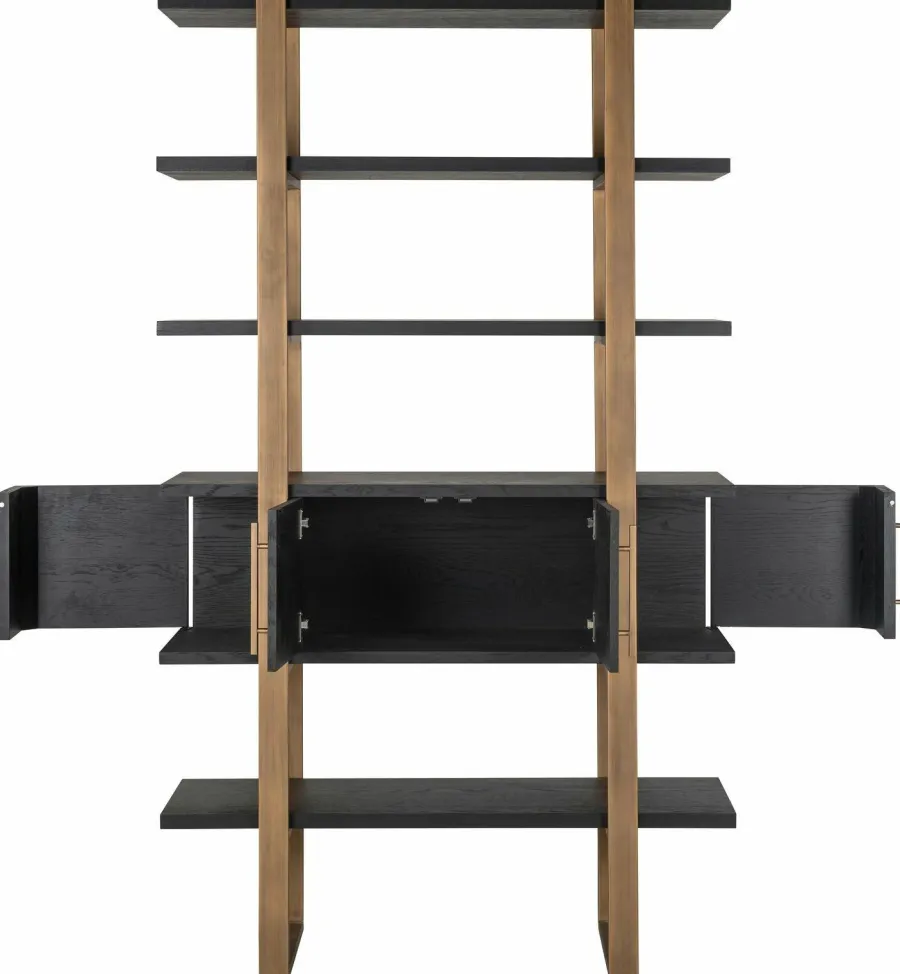 Richmond Interiors Wandkast Cambon 4-deuren 4-planken (Dark coffee) Clearance