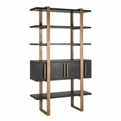 Richmond Interiors Wandkast Cambon 4-deuren 4-planken (Dark coffee) Clearance