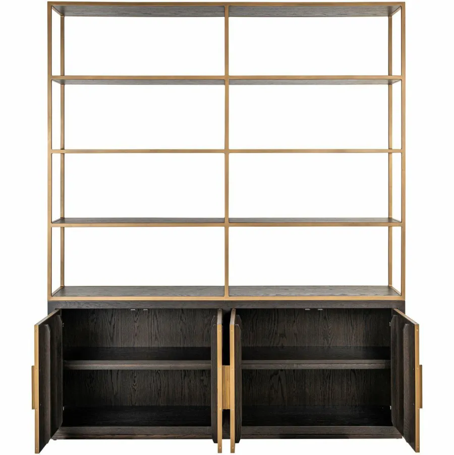 Richmond Interiors Wandkast Carter brown large 4-doors Discount